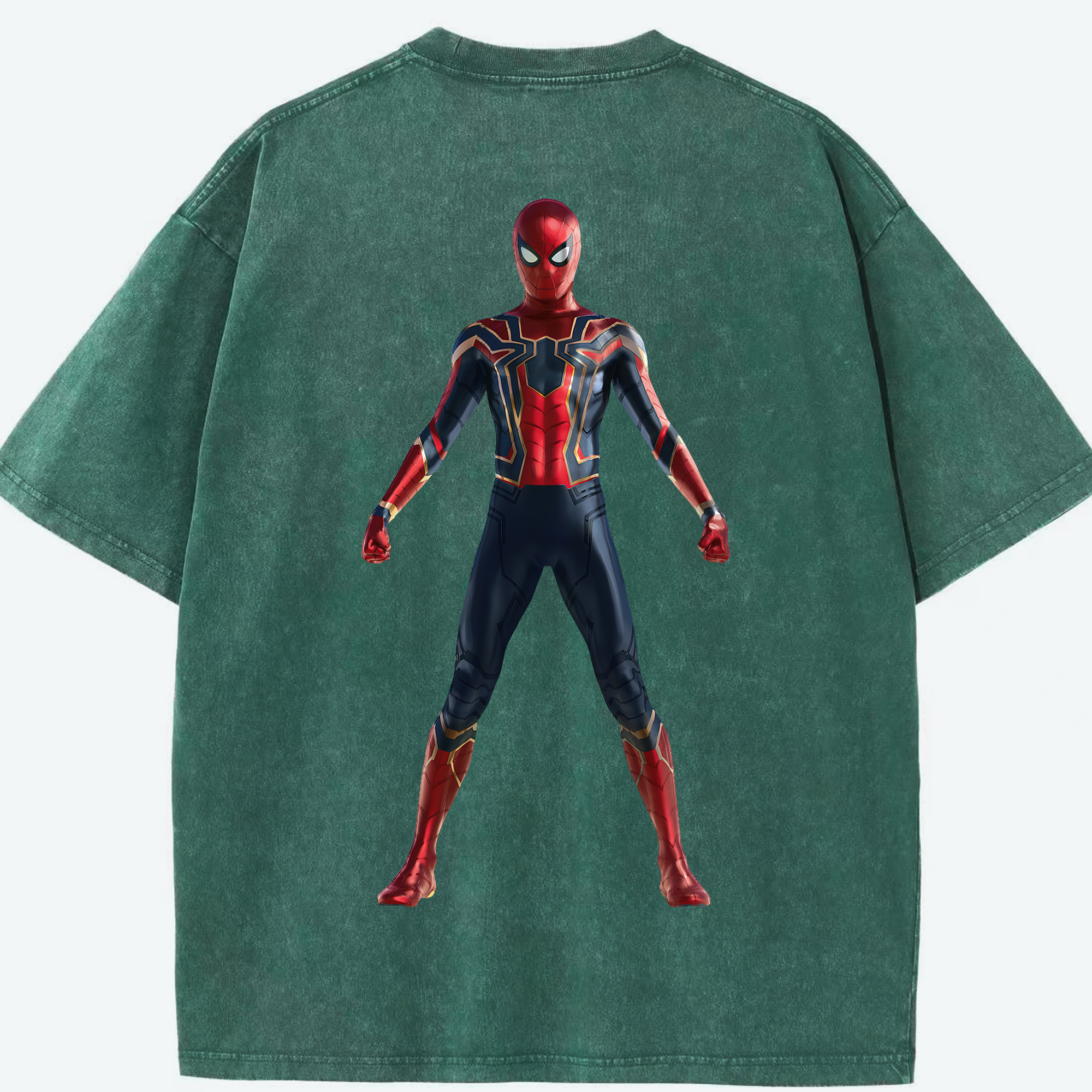 （画像用） Spider Man スパイダーマン 綿100% ヴィンテージ風 半袖Tシャツ（背面プリント）